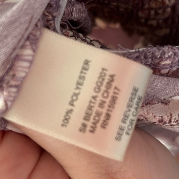 Altar’d State Purple Floral Cropped Blouse NWT - Picture 4 of 7